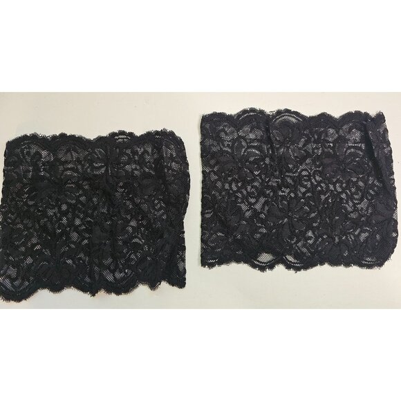 Black Stretch Lace Thigh Bands Anti-chafing Floral XL size CWide - Picture 1 of 6